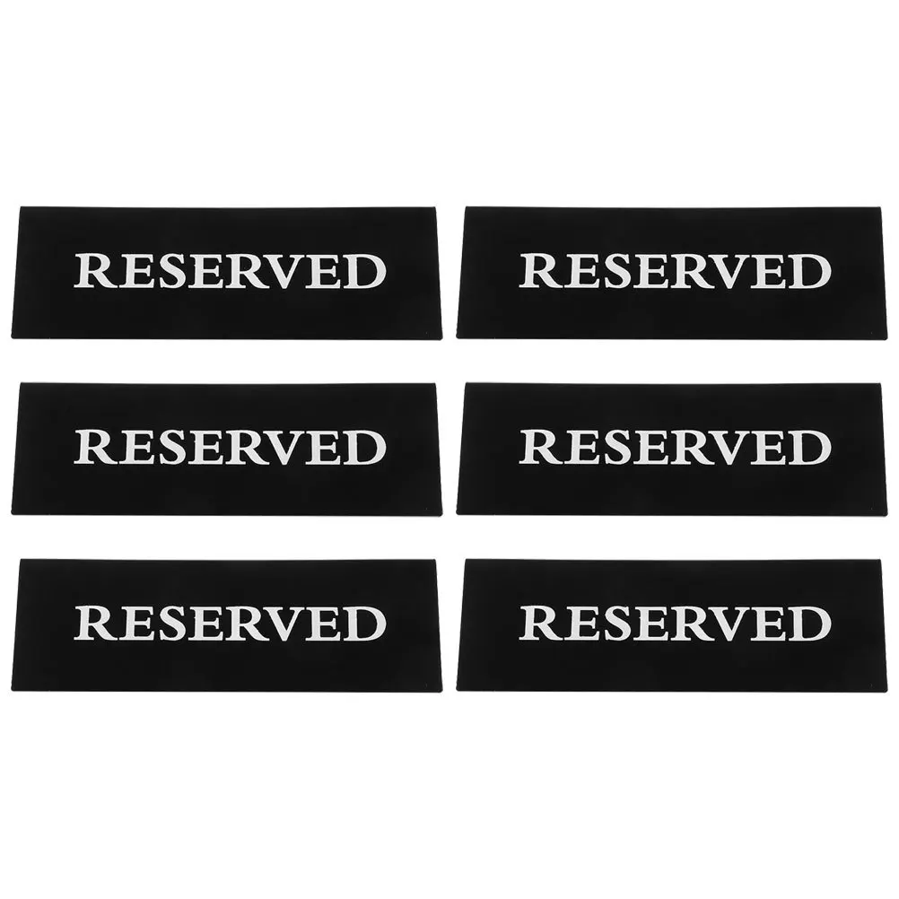 6 قطع من لافتات الجلوس المحجوزة من الأكريليك لحفلات الزفاف والمطاعم وكرسي الطاولة وحجز علامات الحدث #4