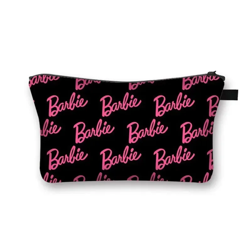 Moda mujer Barbie bolsa de cosméticos lindo Anime dibujos animados Barbie niñas monedero estuche para lápices adornos accesorios regalos de vacaciones