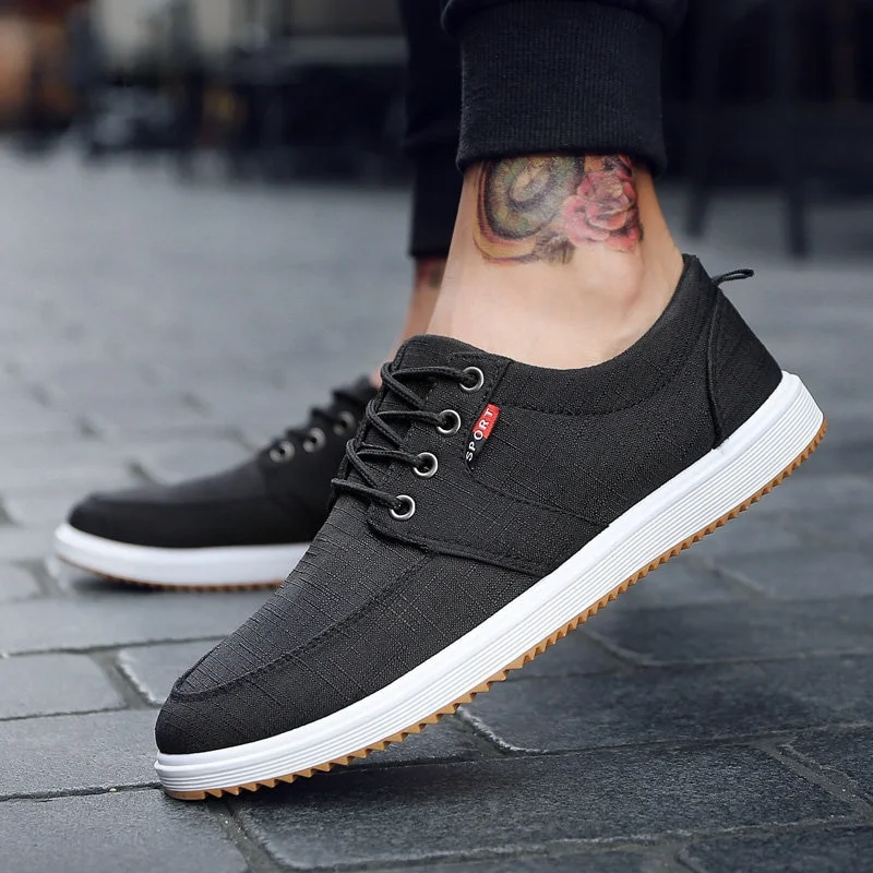 Men Canvas Shoes New Breathable Flat Shoes for Men Driving Casual Moccasin Male Soft Comfortable Loafers Brand Fashion Trainers