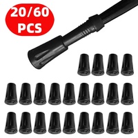 20pcs/pack Trekking Pole Nordic Walk Stick Cane Climb Replacement Alpenstock Outdoor Camp Hike Protector Cap Tip Rubber