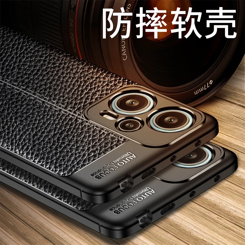 

For Xiaomi Poco F5 Case Bumper Shockproof Soft Silicone Leather Anti-knock Back Cover For Poco F5 Case For Poco F5 Pro 6.67 inch