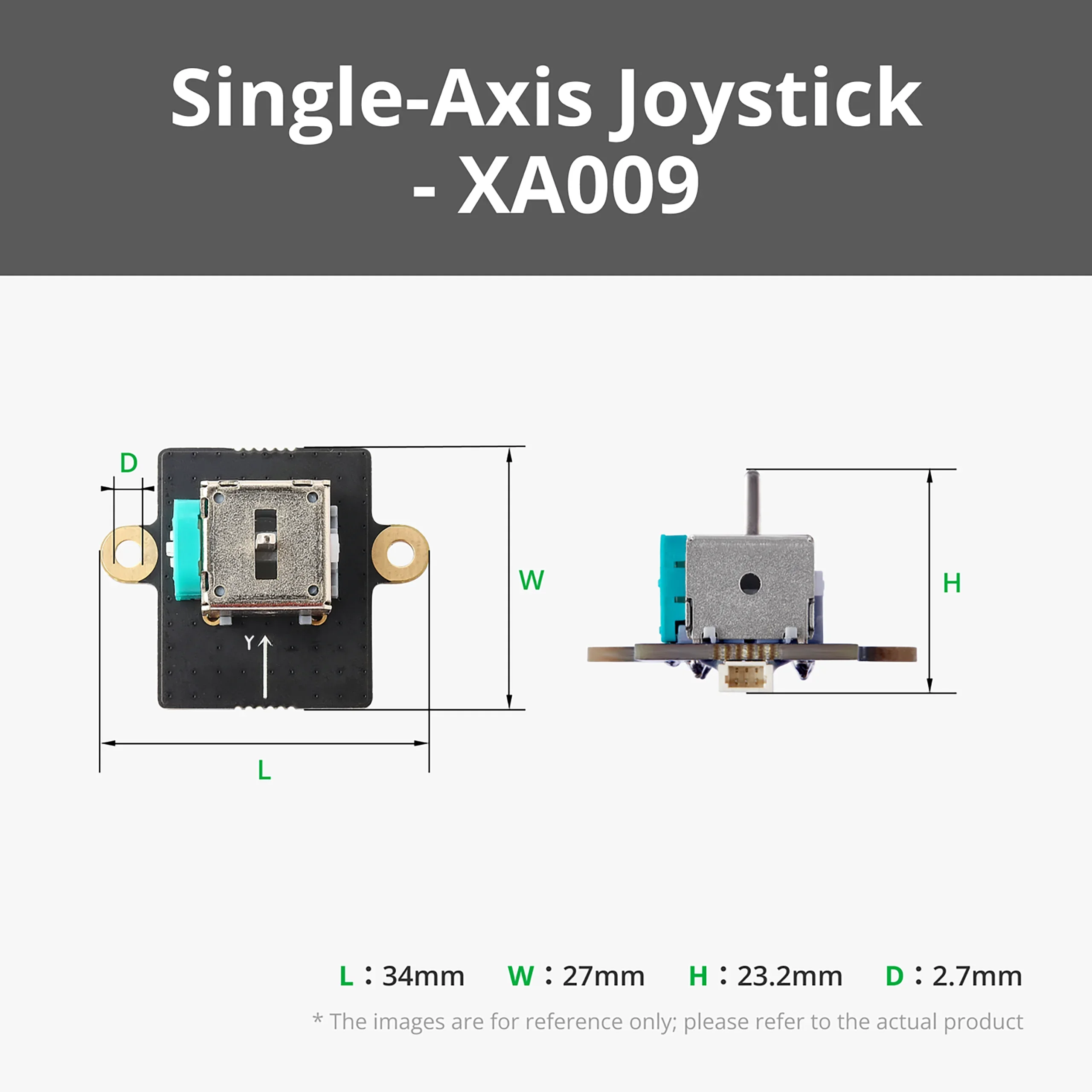 Single-Axis Joystick Module for BambuLab Cyberbrick Hardware with 3Pin SH1.0 Connector Dual-Axis Joystick Module