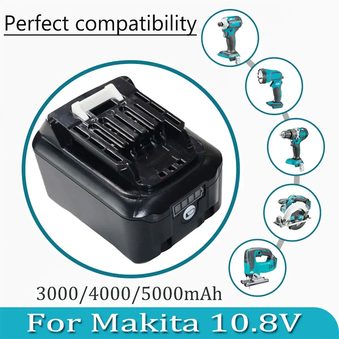 マキタ用リチウムイオンバッテリー,コードレス電動工具,10.8v,3.0 Ah, 4.0 Ah, 5.0Ah,bl1021b,bl1041b,bl1015b,bl1020b,bl1040b,dc10wd