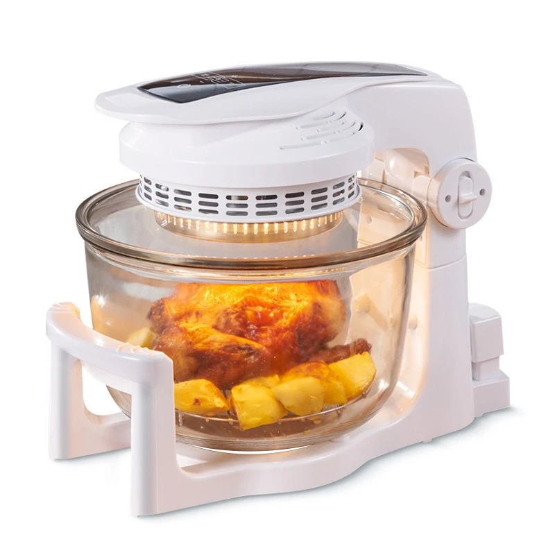 Visual air fryer, household large-capacity smoke-free electric fryer, multi-functional light wave stove