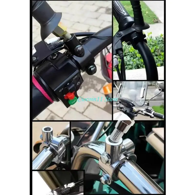 Y1UB Rearview Holder Adapter Motorcycle Handlebar Mount Holder Clamp