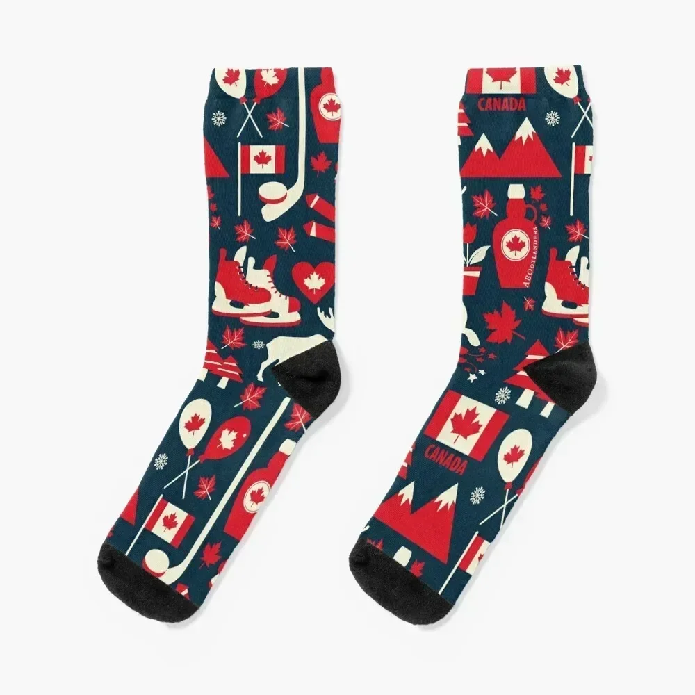 

Canadiana by ABOotlanders Socks with print fashionable Run japanese fashion Socks Girl Men's