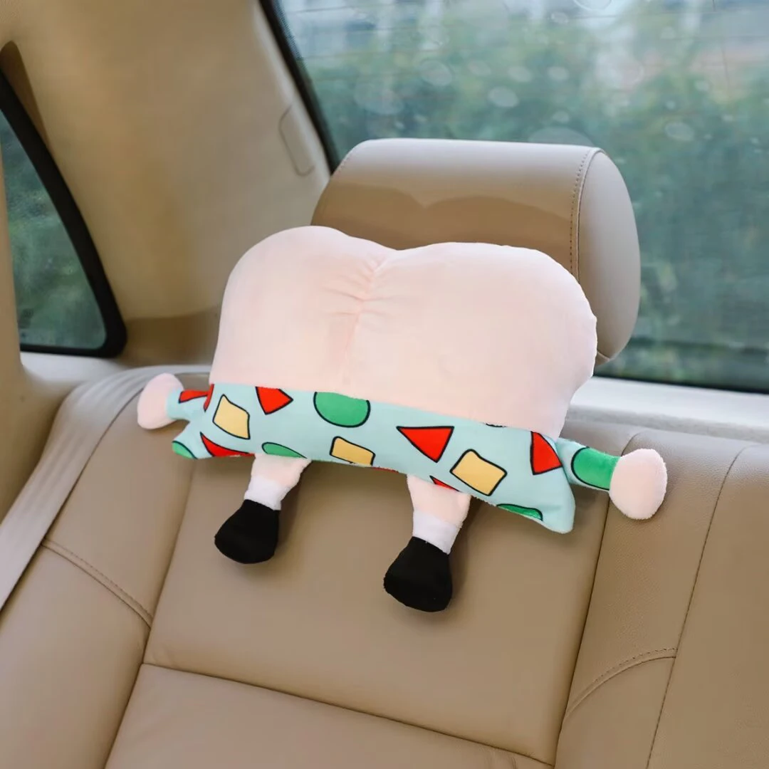 Cute Cartoon Crayon Shin chan Butt Plush pillow Car Headrest Neck Pillow Car Pillow Back Pillow Girl Gift