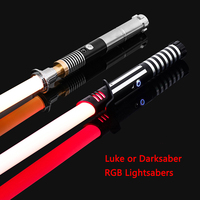 Luke RGB Lightsaber Laser Sword Metal Flashing Weapon Rave Cosplay Toys Soundfonts Force FX FOC Blaster Toy  Espada Sabre De Luz