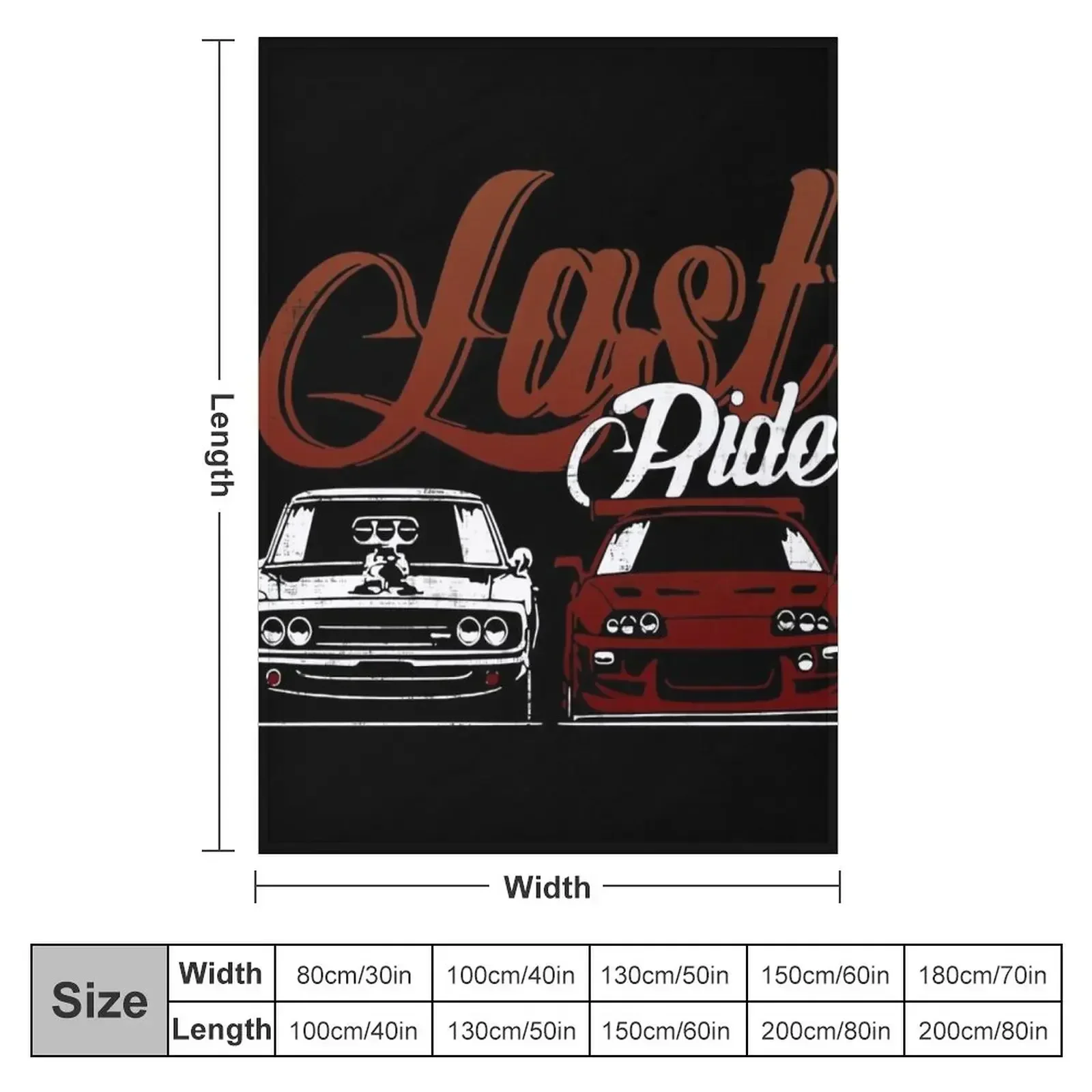 Last Ride Paul Walker Fast Furious Throw Blanket couch cozy soft plush fuzzy picnic outdoor blanket