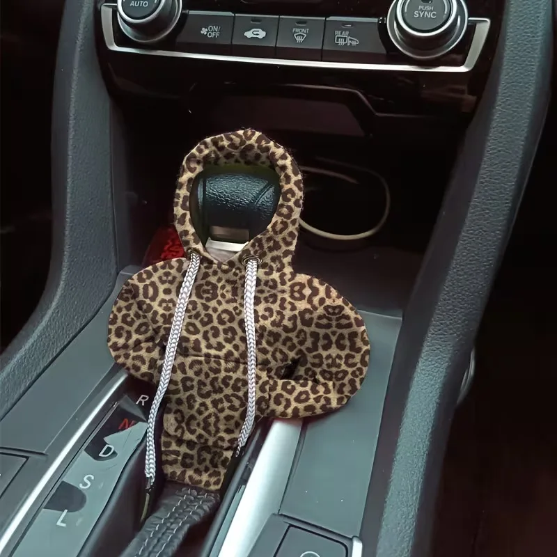 Mini-Hoodie, Schalthebel-Kopfbedeckung, modischer Auto-Schaltknauf, kleiner Pullover, staubdichtes Auto-Innenraumzubehör, schwarz – Detail 3