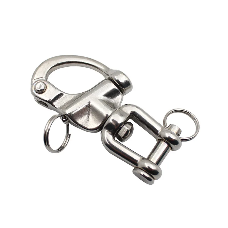 6.8 X 3 Cm Snap Swivel 304 Stainless Steel Shackle Marine Boat Sail Hardware  Heavy Duty High Strength Swivel Snap Shackle Hook