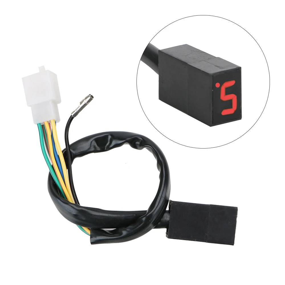 Motorcycle Shift Lever Sensor Universal Gear Indicator 5 Gears LED Display Motorcycle Exterior