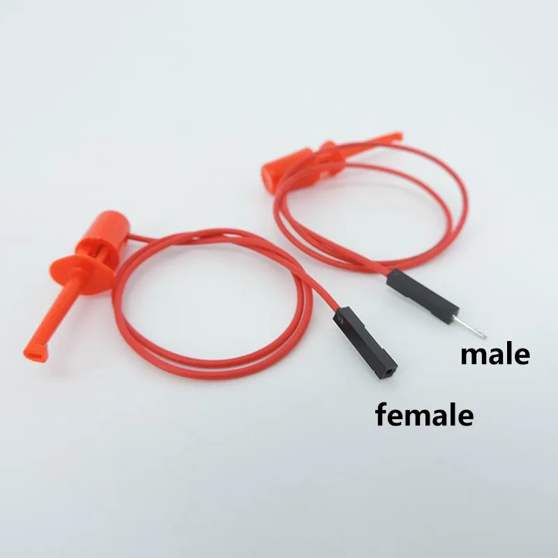 red black Test Hook Clip With Male female Head Dupont Line Transistor Tester Hook For Electrical Type Instrumentation N6