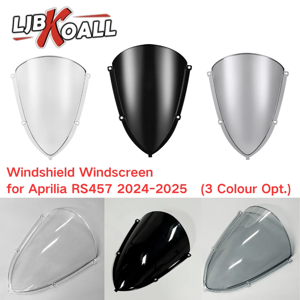 

LJBKOALL RS457 Windshield Front Windscreen Wind Deflector Visor for Aprilia RS 457 RS457 Windscreen Wind Deflectors 2024-2025