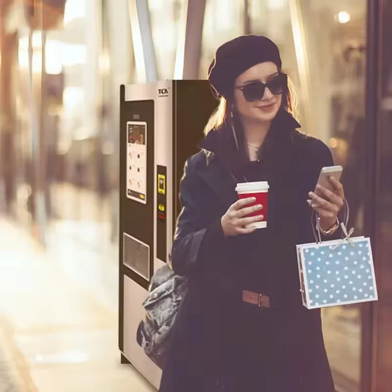 Coffee Vending Machine Drinks Snacks Integrated Coffee Vending Machine With Grinder