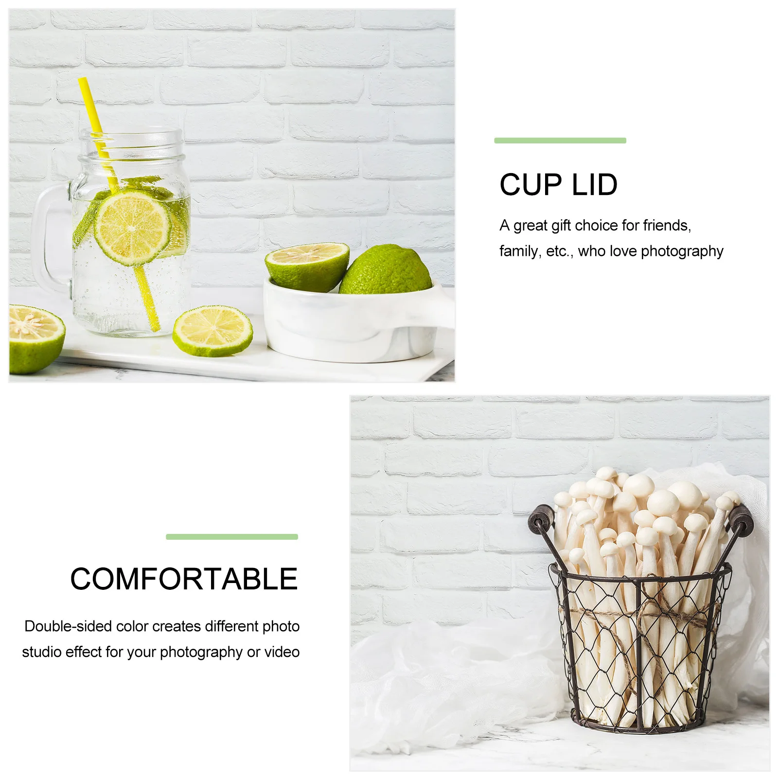 

Brick Wall Texture Pattern Photo Background Paper Double-Sided for Professional Product Shoots Backdrop Paper Backdrop for Food