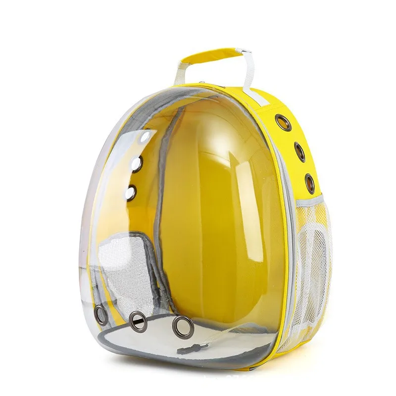 

Colorful Transparent Small Pet Carrier Bag Cat Dog Backpack Space Capsule Cage for out Carrying