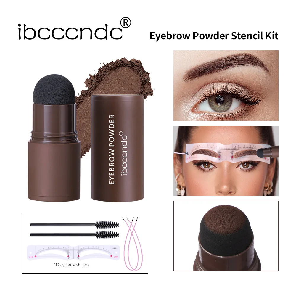 EyeblogugPaint-Kit de pinceaux de maquillage professionnels, tampon en poudre, étanche, sourcils, sourcils