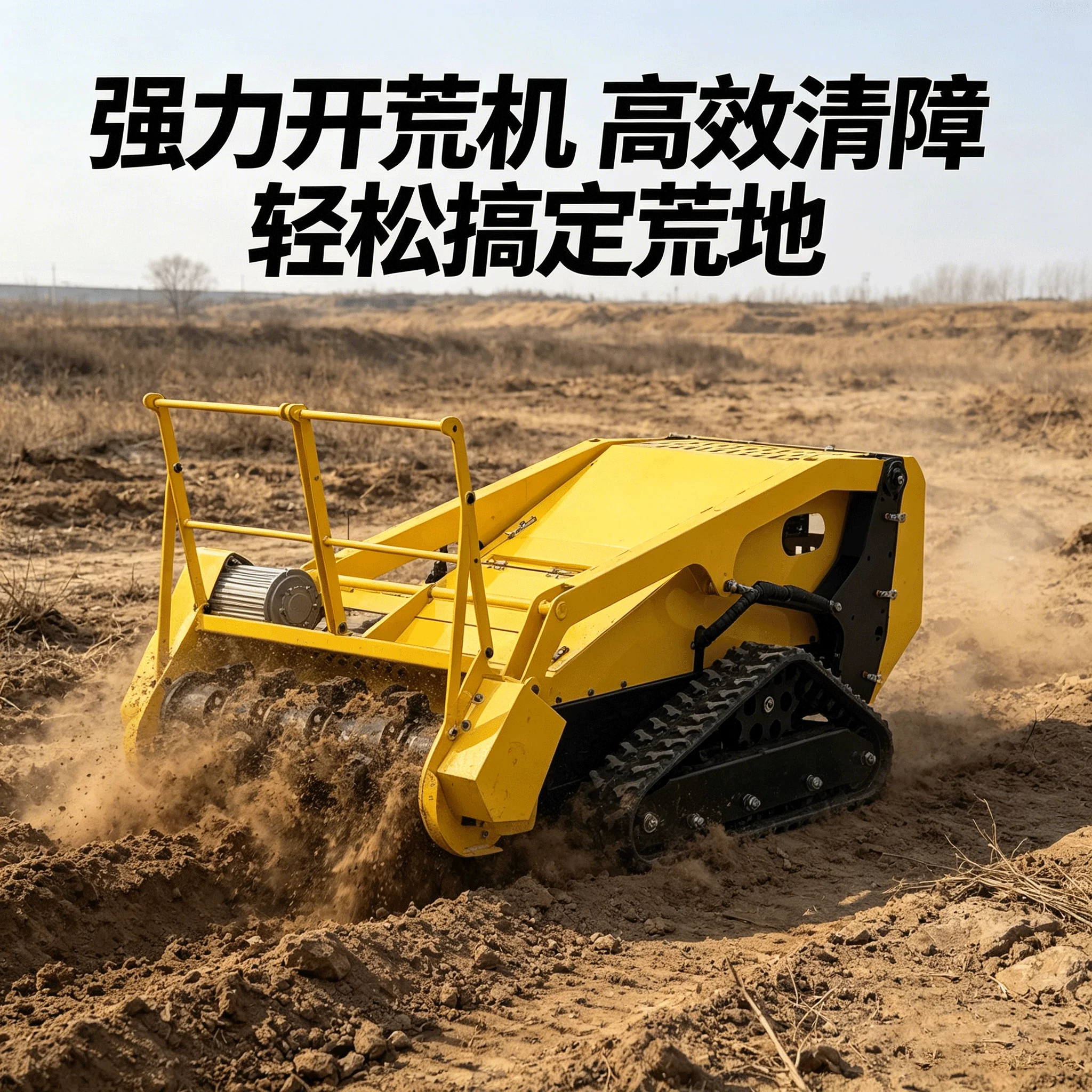 Low Profile Photovoltaic Solar Farm Maintenance All-Terrain Remote Control Lawn Mower Tracked Crawler Mulcher for Slopes and Rou