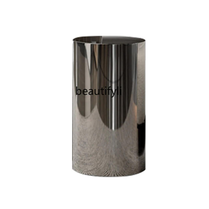 

Cylinder edge few light luxury designer stainless steel corner few simple household small round few