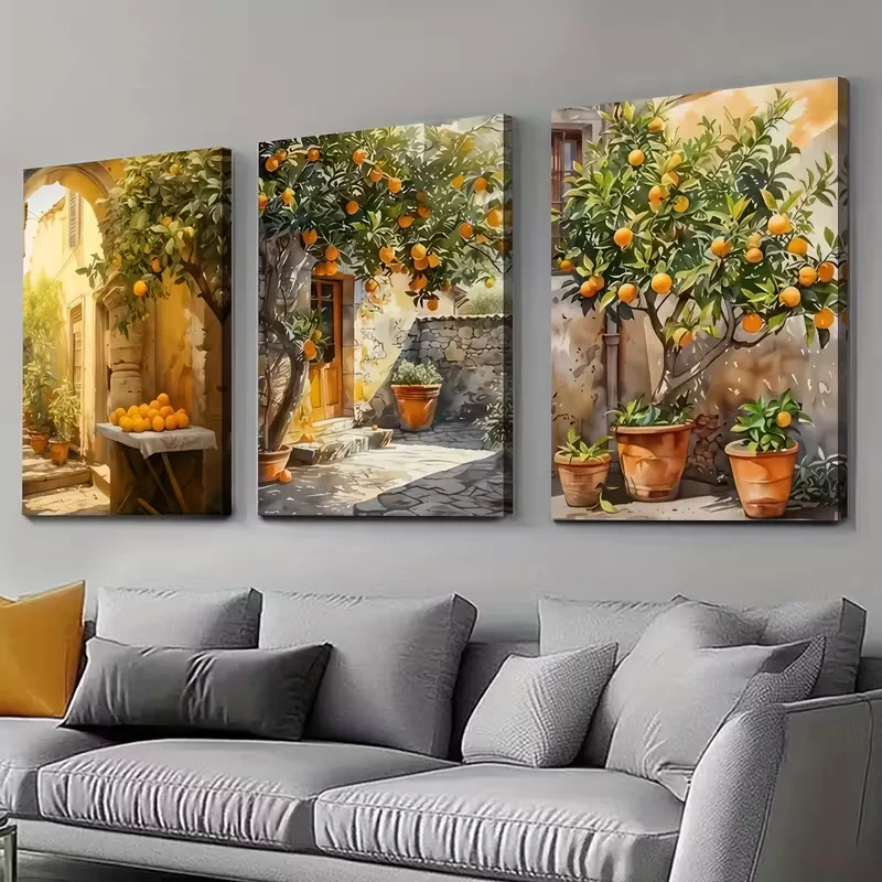 أصائص زرع وأشجار الليمون الفاكهة الجميلة الماس اللوحة الثلاثي Diy عبر الابره مجموعات كامل الماس الفسيفساء الفن التطريز