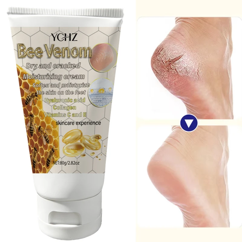 Bee Venom Deep Moisturizing Cream, Formulated with Bee Venom, Gently Softens Rough Calluses, Light Beige Color Suitable for All Light Beige Skin Types, Hand and Foot Care Cream