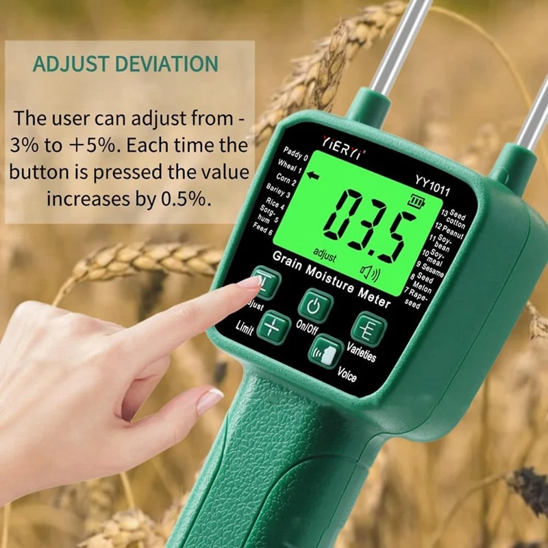 Digital Grain Moisture Meter Tester For Wheat,Corn,Rice,Peanut,Soybean,Flour,Feed,Peanuts,Sesame,Sorghum