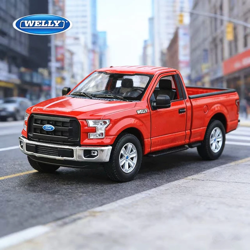 

New Welly 1:24 Ford Raptor F150 Regular Cab Alloy Pickup Car Model Diecast Metal Off-road Vehicle Car Model Simulation Kids Gift