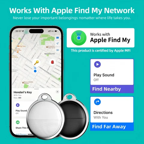 Apple Ios-Specific Airtag Anti-Loss Device! Gps Tracking Locator Suitable for Keys, Wallets, Luggage, Pets, Remote Precise Location, One-Click Calling