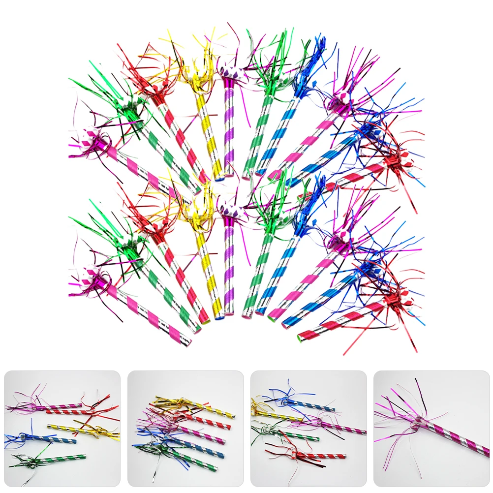 20 قطعة منفاخ الحفلات صانعي الضوضاء صافرة دعائم الحفلات الموسيقية صانعي الضوضاء الممتعة لجمع المهرجانات