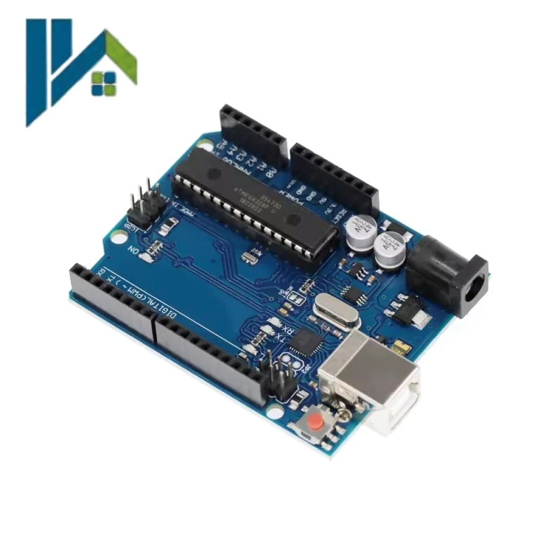UNO R3 Official Version ATmega328P Microcontroller Development Board, With USB Cable, Compatible For Arduino IDE DIY Electronic
