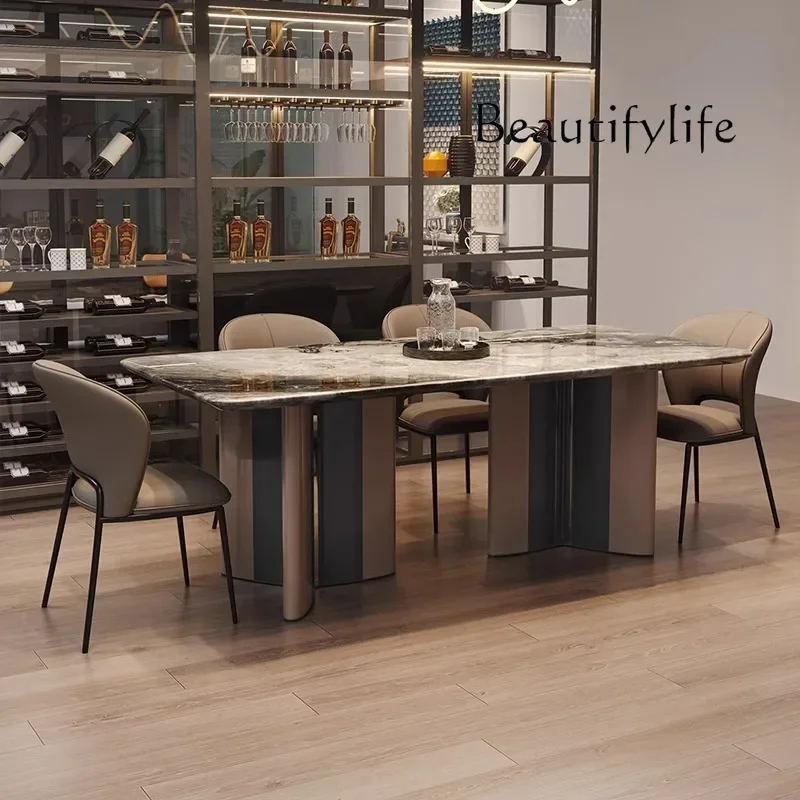 Small Space Square Dining Tables Design Deco Brown Nordic Dining Tables Marble Modern Luxury Mesas De Comedor Furniture Home