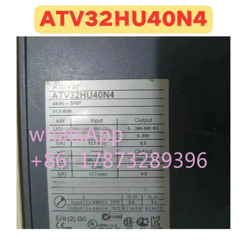 Gebrauchter Frequenzumrichter ATV32HU40N4 Normale Funktion getestet OK