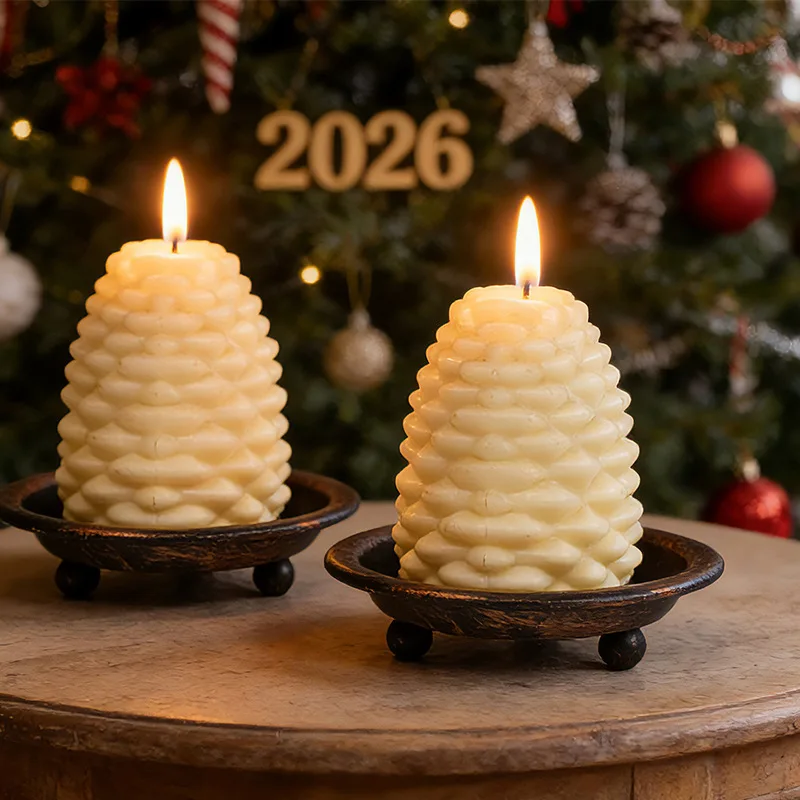 Vintage Candle Holder Trays, 2Pack 4.3