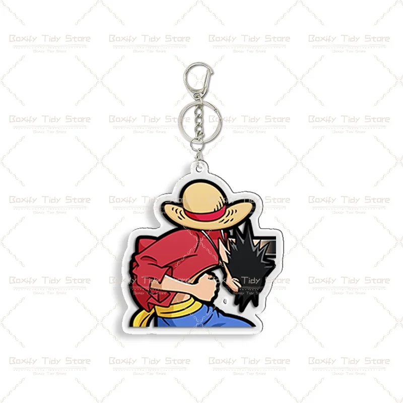 Funny One Piece Expression Acrylic Keychain Luffy Star Eyes Zoro Bubble Nami Robin Sanji Keyring Bag Charm Anime Fans Gift view 5