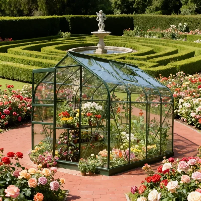 Wholesale 6x10ft Waterproof Galvanized Steel Walk-in Garden Greenhouse Made China Easy Assembly for Beach Hydroponic Grow