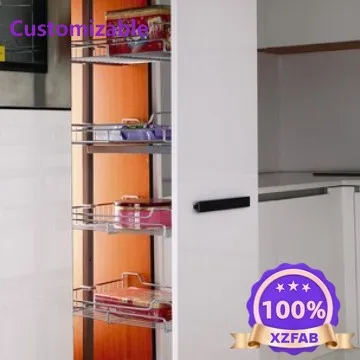 Factory Direct 2026 Multi-layer tall cabinet narrow cabinet multi-functional storage pull-out basket Cabinet storage monster pul