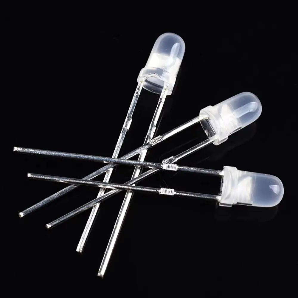 100pcs 3mm Misty LED Diffused Kit 3 mm 3V Warm White Green Red Blue Yellow Orange Purple UV Pink Fast Slow RGB 10 colors