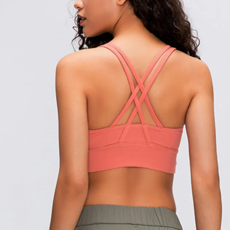 Solid Color Women Sports Bras Gathered Without Steel Ring Running Vest Fitness Front Zipper Sexy Shockproof Underwear