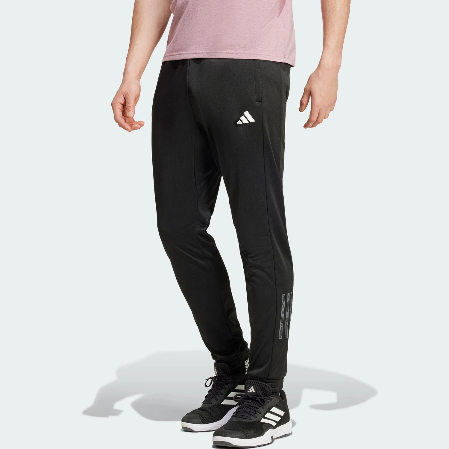 

adidas оригинальные новые мужские тренировочные повседневные длинные брюки с эластичным подолом IS6150