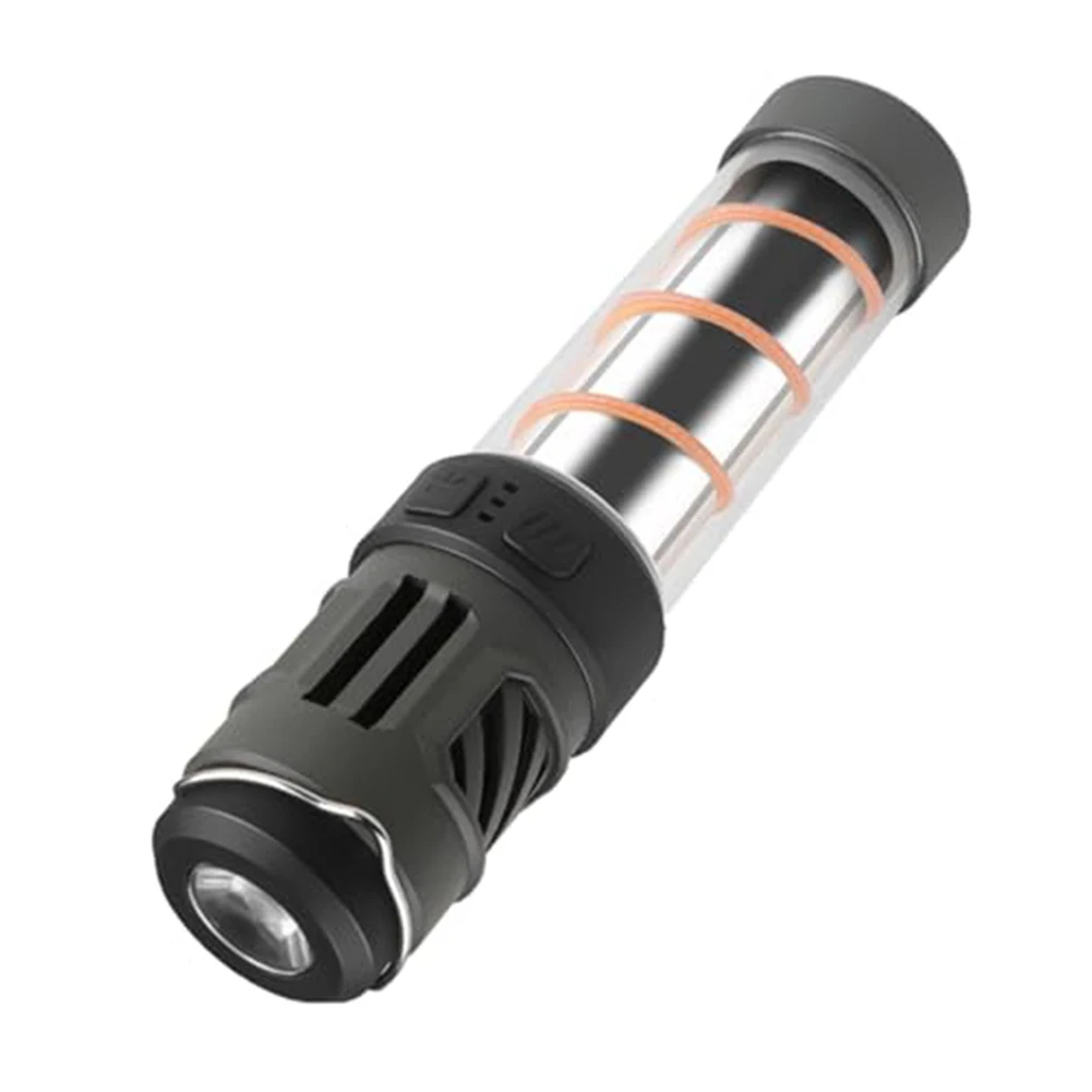 

Black Camping Flashlight Adjustable Brightness Levels Camping Light Mode Ambient Light Weatherproof Durability