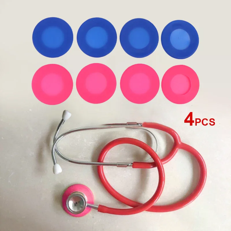 4Pcs Disposable Silicone Stethoscope Cover Head Diaphragm Protector Replacement Parts Accessories
