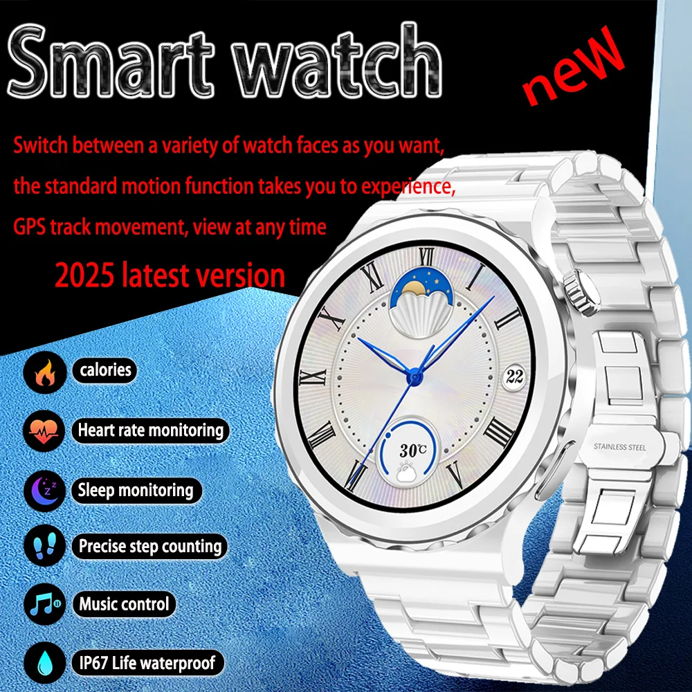 2025 Smartwatches 1,32-Zoll-Farbbildschirm, Dual-Bluetooth-Chip, Anruf, mehrere Sportmodi, individueller NFC-Schrittzähler, Kalorien