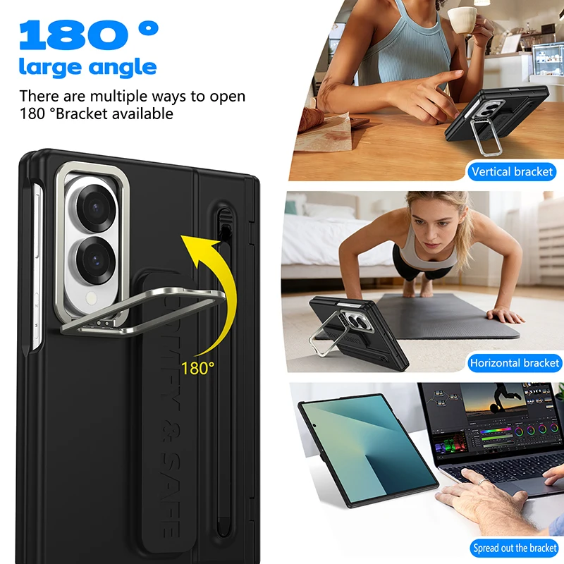 Lens Stand Phone Case For Samsung Galaxy Z Fold 8 Ultra 7 6 5 4 3 Case With S Pen Slot Stylus Fold 7 Fold 8 Protector Cover view 6