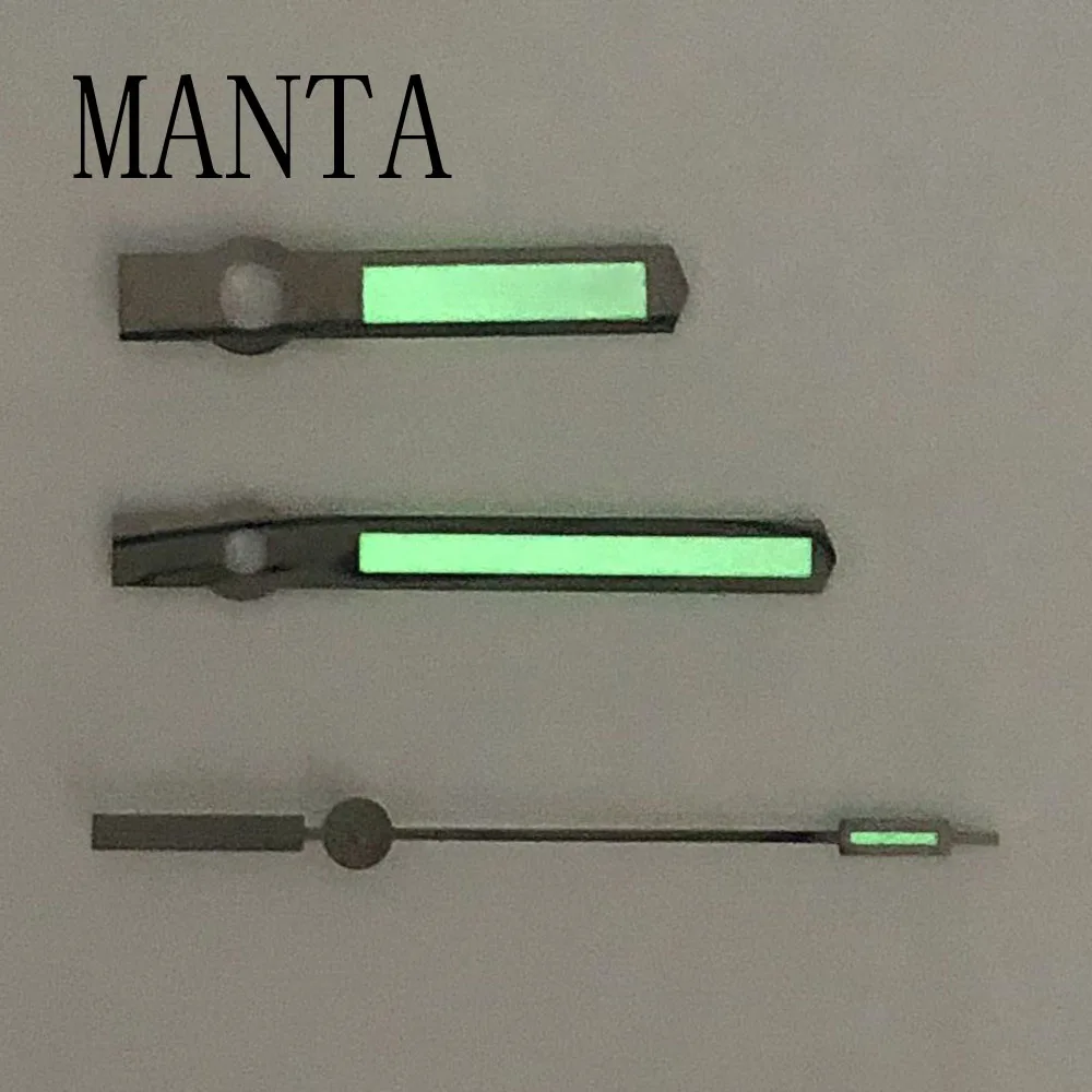 Manecillas de reloj de oro y plata, Accesorio luminoso verde, se ajusta a Miyota8205/8215/821A Mingzhu2813, movimiento mecánico automático