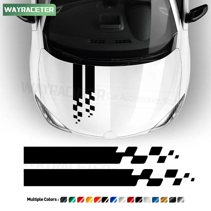 

2 Pcs Racing Sport Hood Bonnet Stripes Sticker For Renault Megane Clio Sandero Twingo Captur Arkana Zoe 2023 2024 Accessories