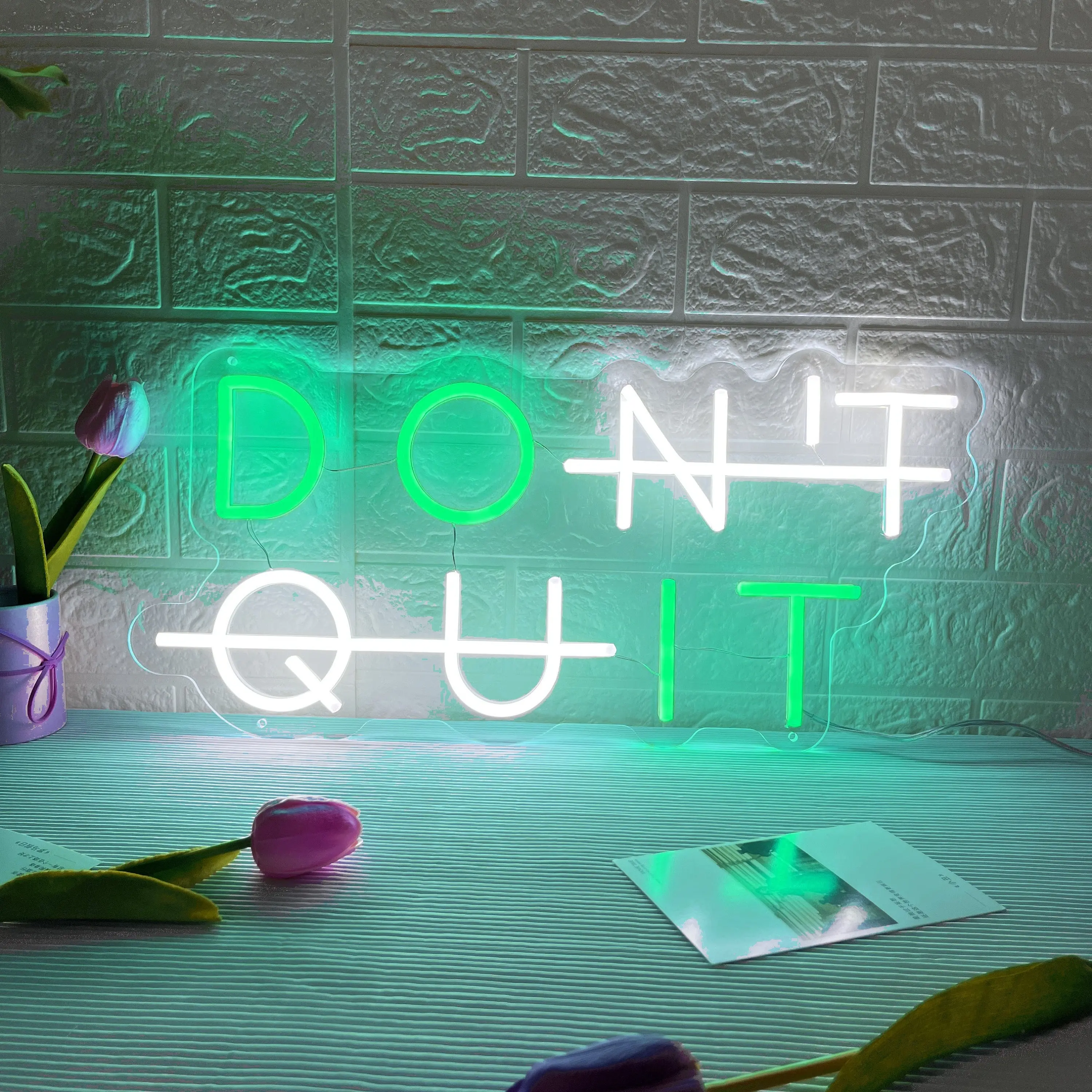 DON'T QUIT Neon Sign Gym Neon Sign Fitness Neon Sign Gym Decor Custom Gym Led Light Neon Sign Business Logo Wall Decor