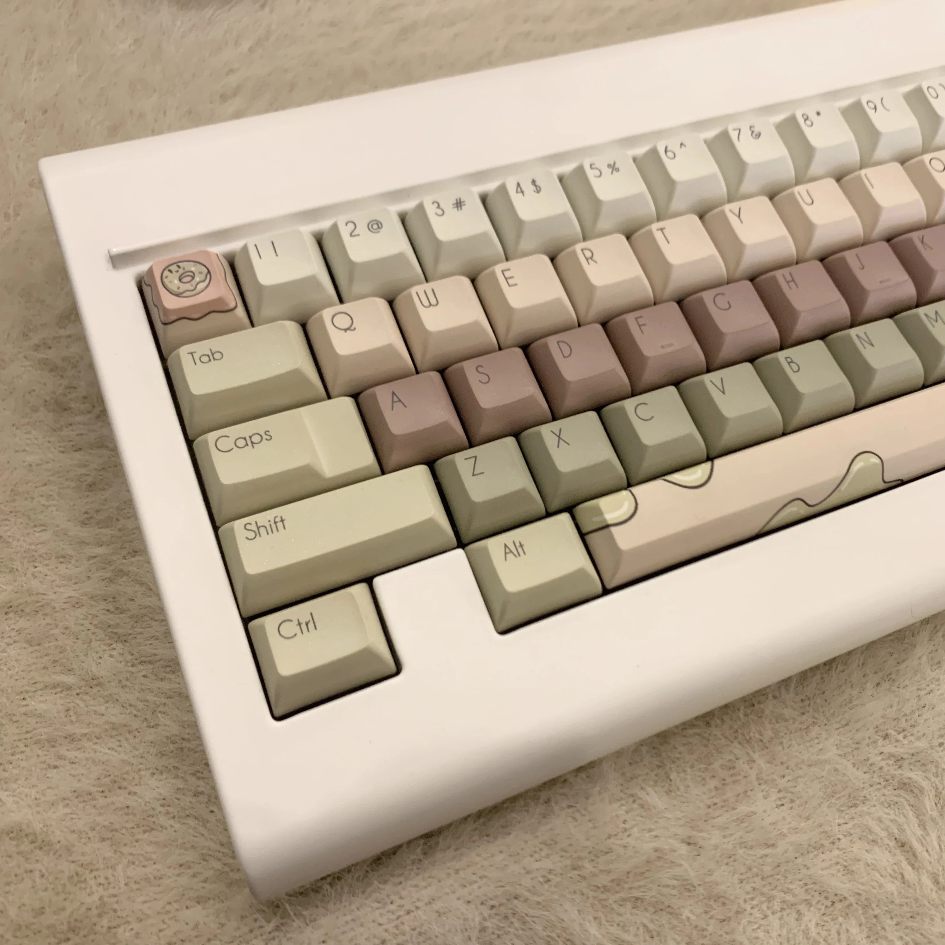 Matcha red bean mochi original green five-sided hot sublimation pbt mechanical keyboard keycap original factory