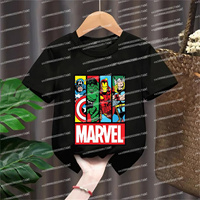 Marvel's  Avengers Cartoon Print Men T-shirt Boy Fashion Women Short Sleeved T-shirt Children's Clothing Kid Tshirt