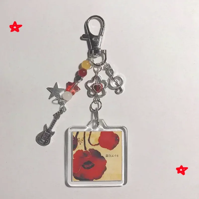 Handmade Lamp Genso Album beaded keychain Japanese 2000s style